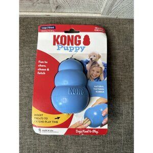 KONG Puppy Large Dog Rubber Blue Chew Toy Natural Teething Healthy Chewing